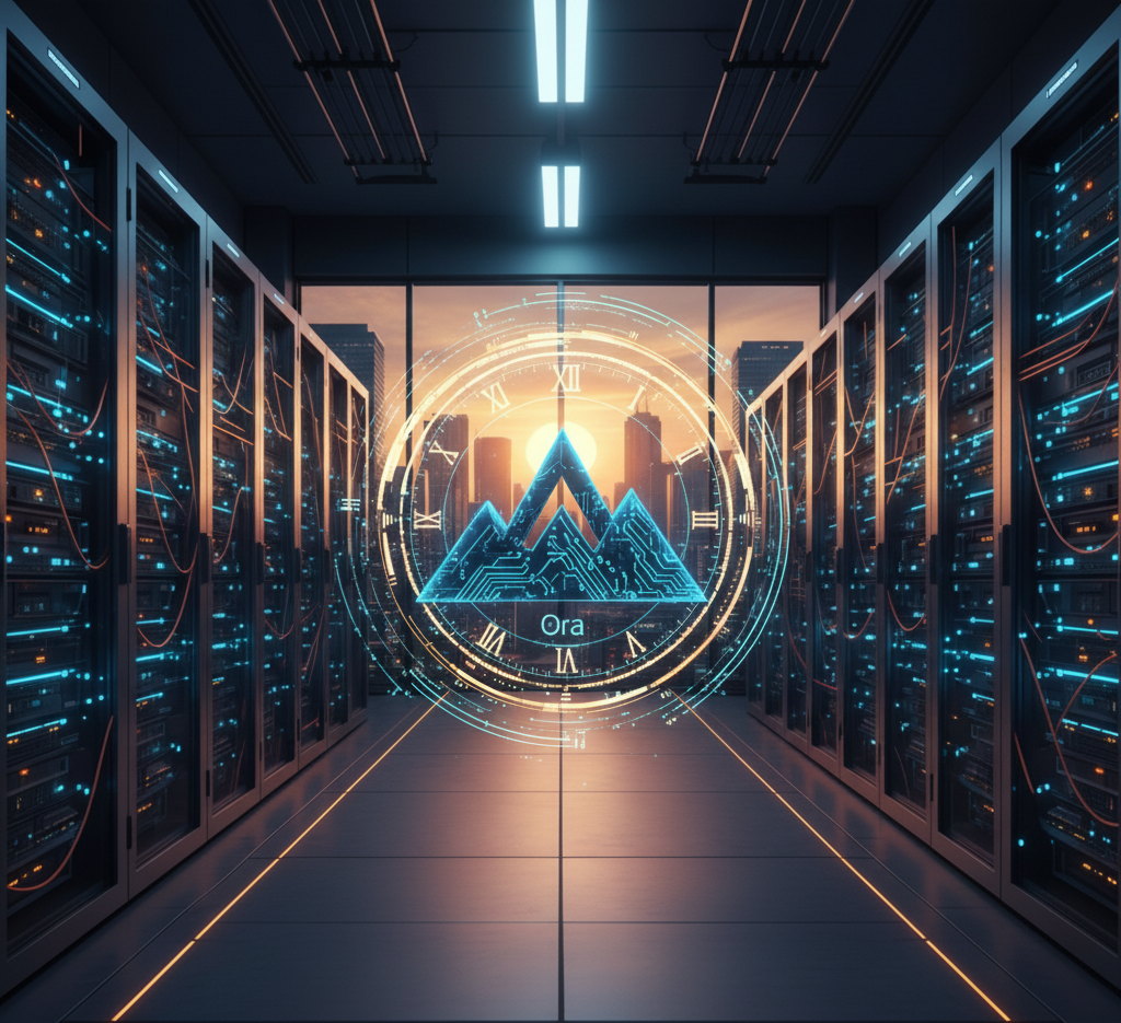 Abstract representation of time and technology peak